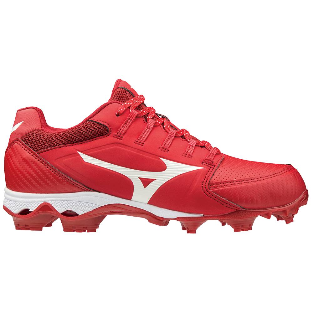 Mizuno 9-Spike Advanced Finch Elite 4 TPU Molded Baseball Skor Dam Röda Vita | 167309NSG