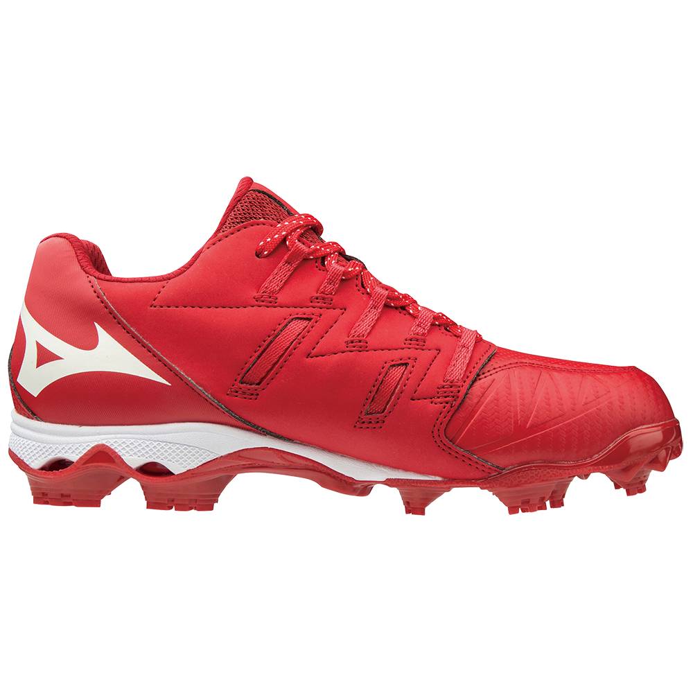 Mizuno 9-Spike Advanced Finch Elite 4 TPU Molded Baseball Skor Dam Röda Vita | 167309NSG