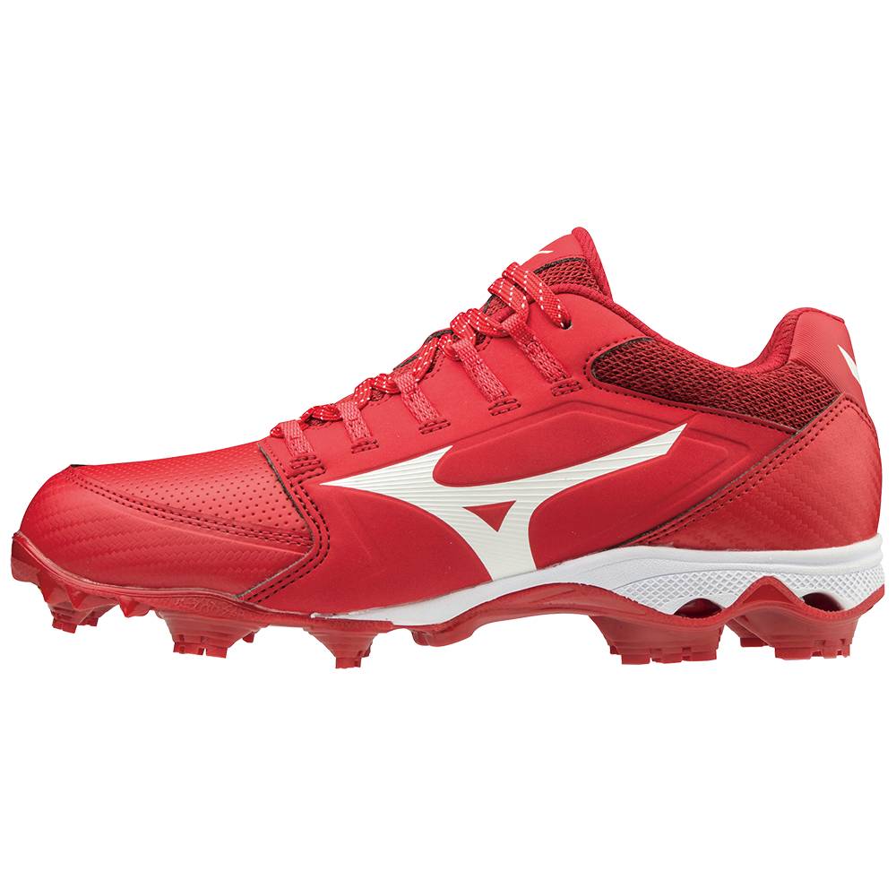 Mizuno 9-Spike Advanced Finch Elite 4 TPU Molded Baseball Skor Dam Röda Vita | 167309NSG