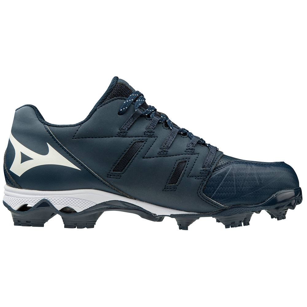 Mizuno 9-Spike Advanced Finch Elite 4 TPU Molded Baseball Skor Dam Marinblå Vita | 481573DYI