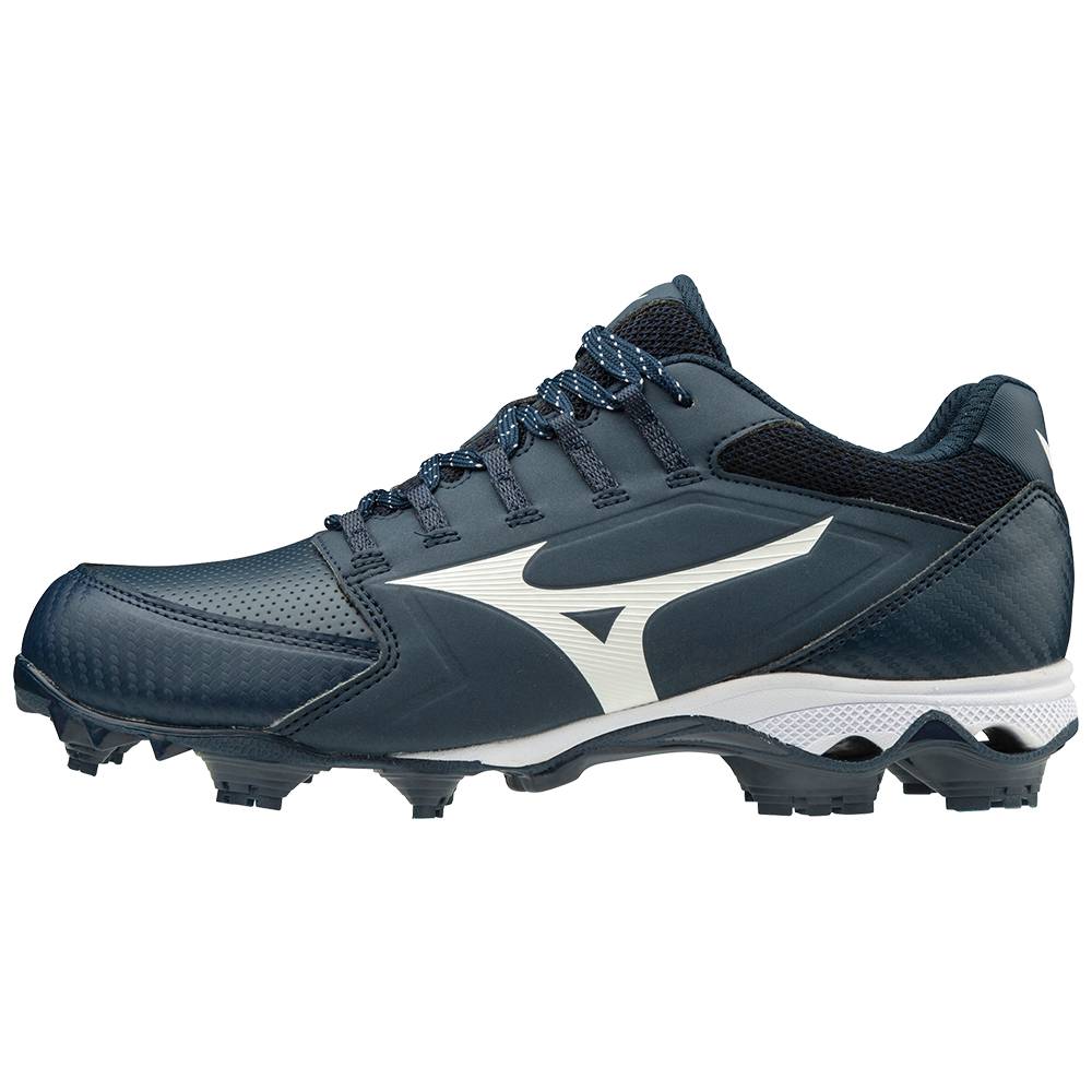 Mizuno 9-Spike Advanced Finch Elite 4 TPU Molded Baseball Skor Dam Marinblå Vita | 481573DYI