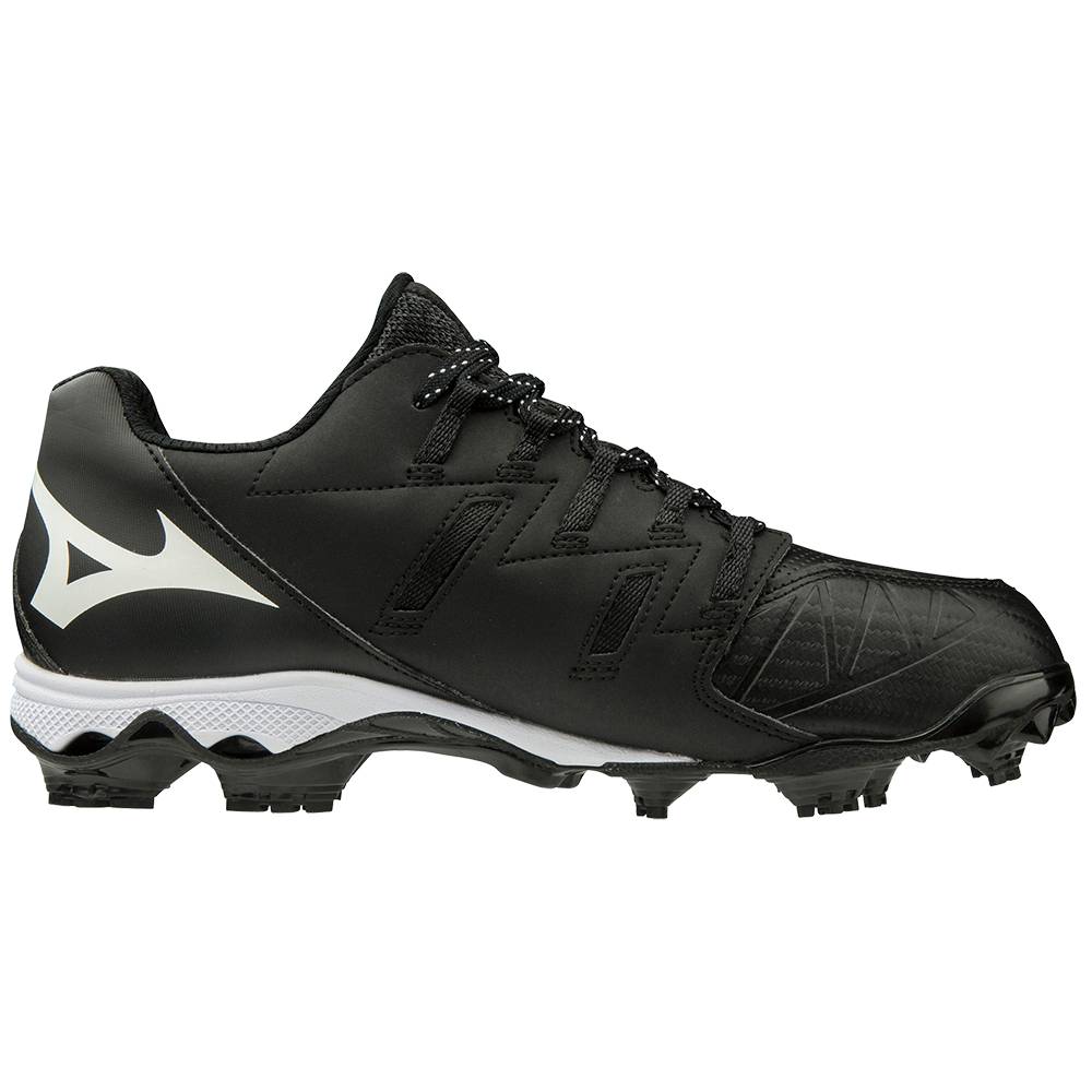 Mizuno 9-Spike Advanced Finch Elite 4 TPU Molded Baseball Skor Dam Svarta Vita | 780265RNG