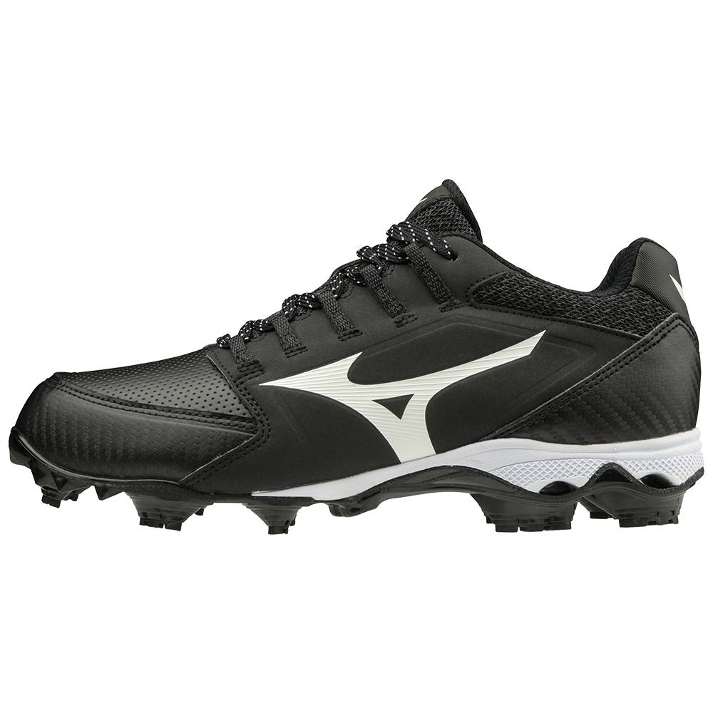 Mizuno 9-Spike Advanced Finch Elite 4 TPU Molded Baseball Skor Dam Svarta Vita | 780265RNG