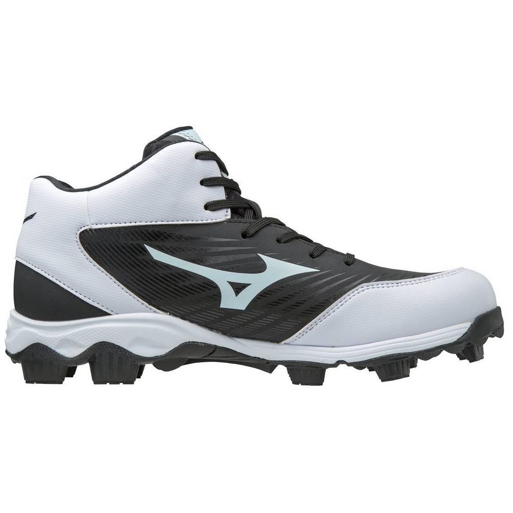 Mizuno 9-Spike Advanced Franchise 9 Mid Molded Baseball Skor Herr Svarta Vita | 136098SGO