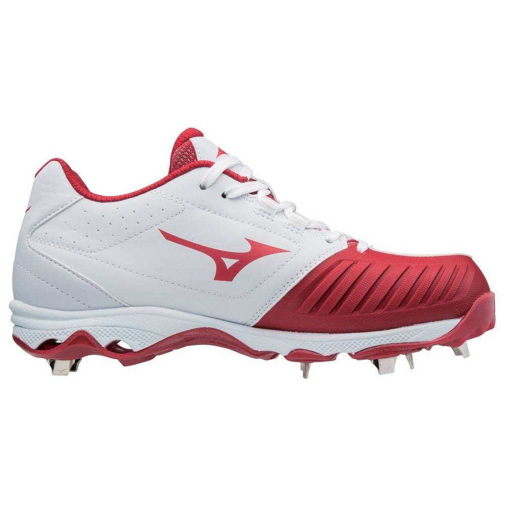 Mizuno 9-Spike Advanced Sweep 4 Low Metal Baseball Skor Dam Vita Röda | 327481UWZ