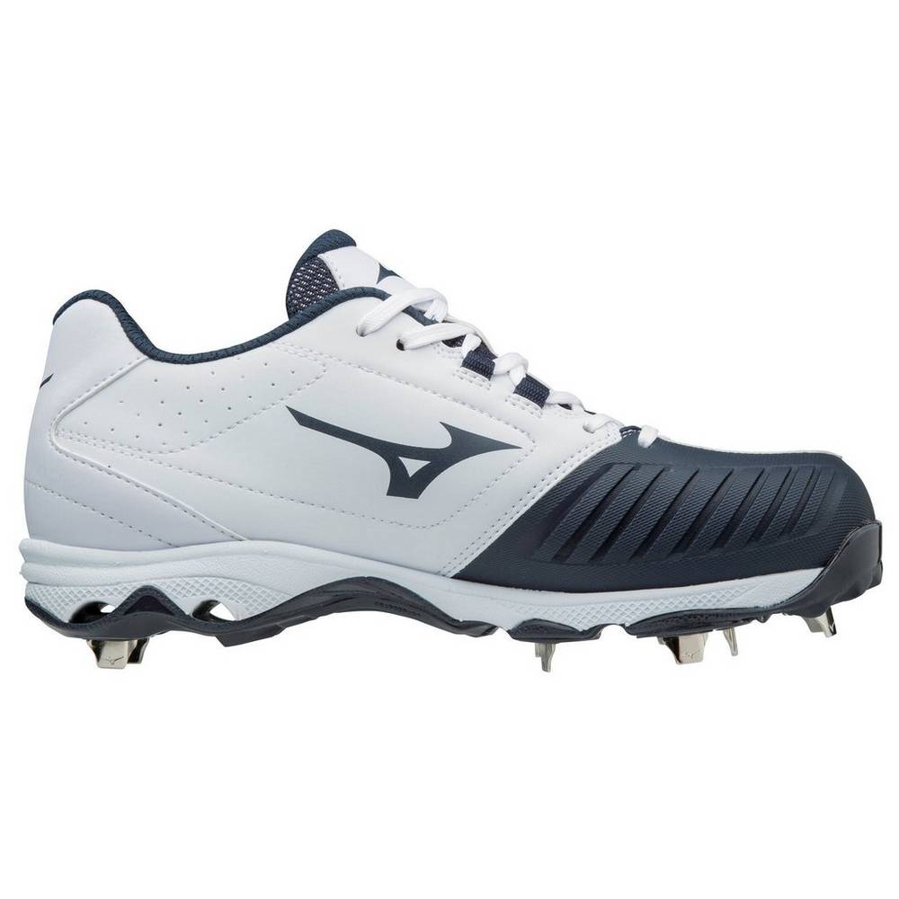 Mizuno 9-Spike Advanced Sweep 4 Low Metal Baseball Skor Dam Vita Marinblå | 756403RCM