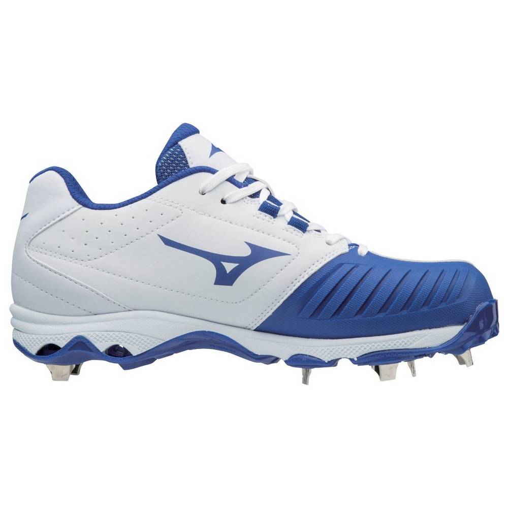 Mizuno 9-Spike Advanced Sweep 4 Low Metal Baseball Skor Dam Vita Kungsblått | 758324JIT