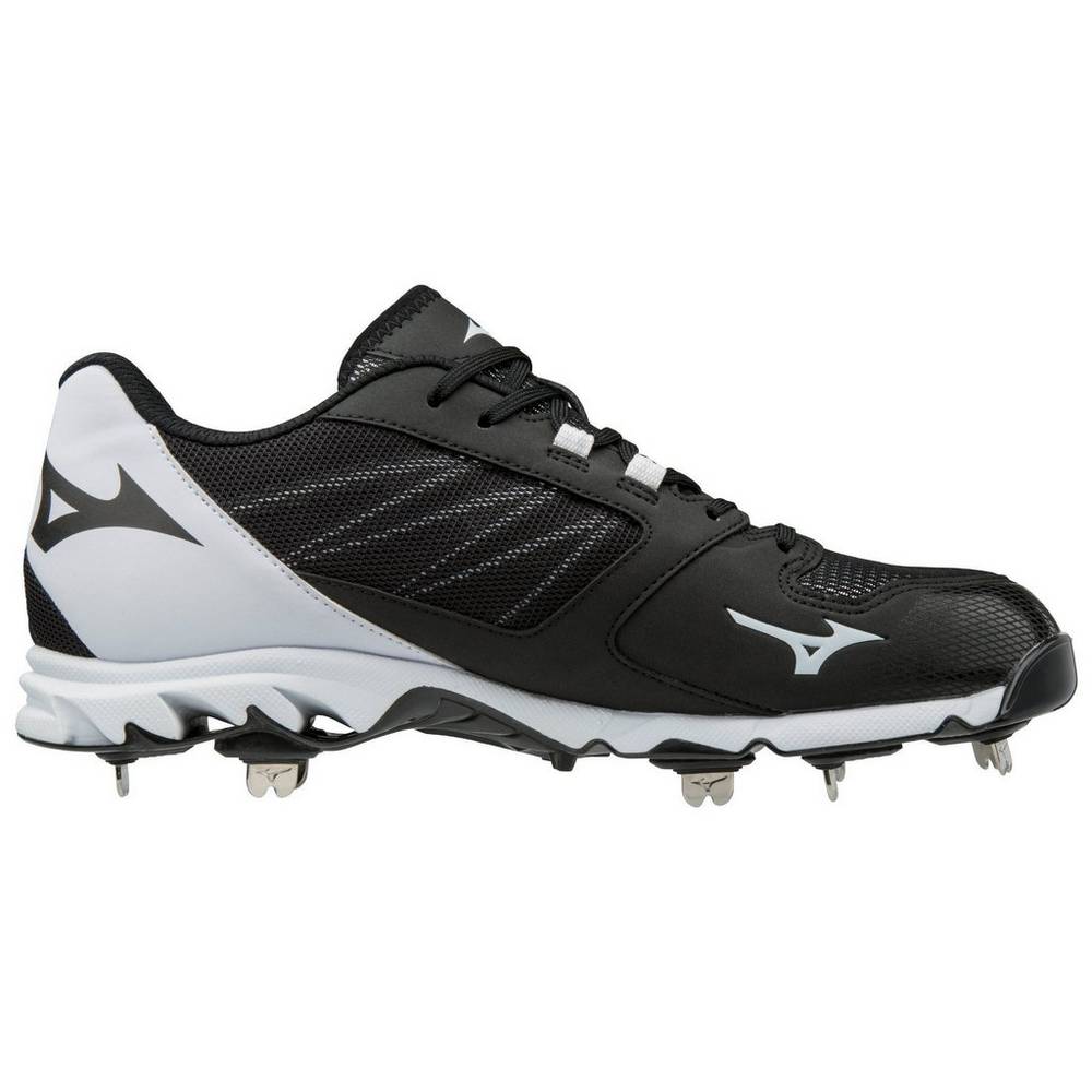 Mizuno 9-Spike Dominant 2 Low Metal Baseball Skor Herr Svarta Vita | 610284IRP