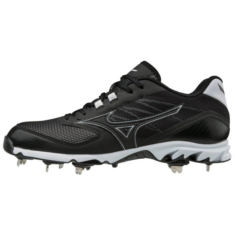 Mizuno 9-Spike Dominant 2 Low Metal Baseball Skor Herr Svarta Vita | 610284IRP