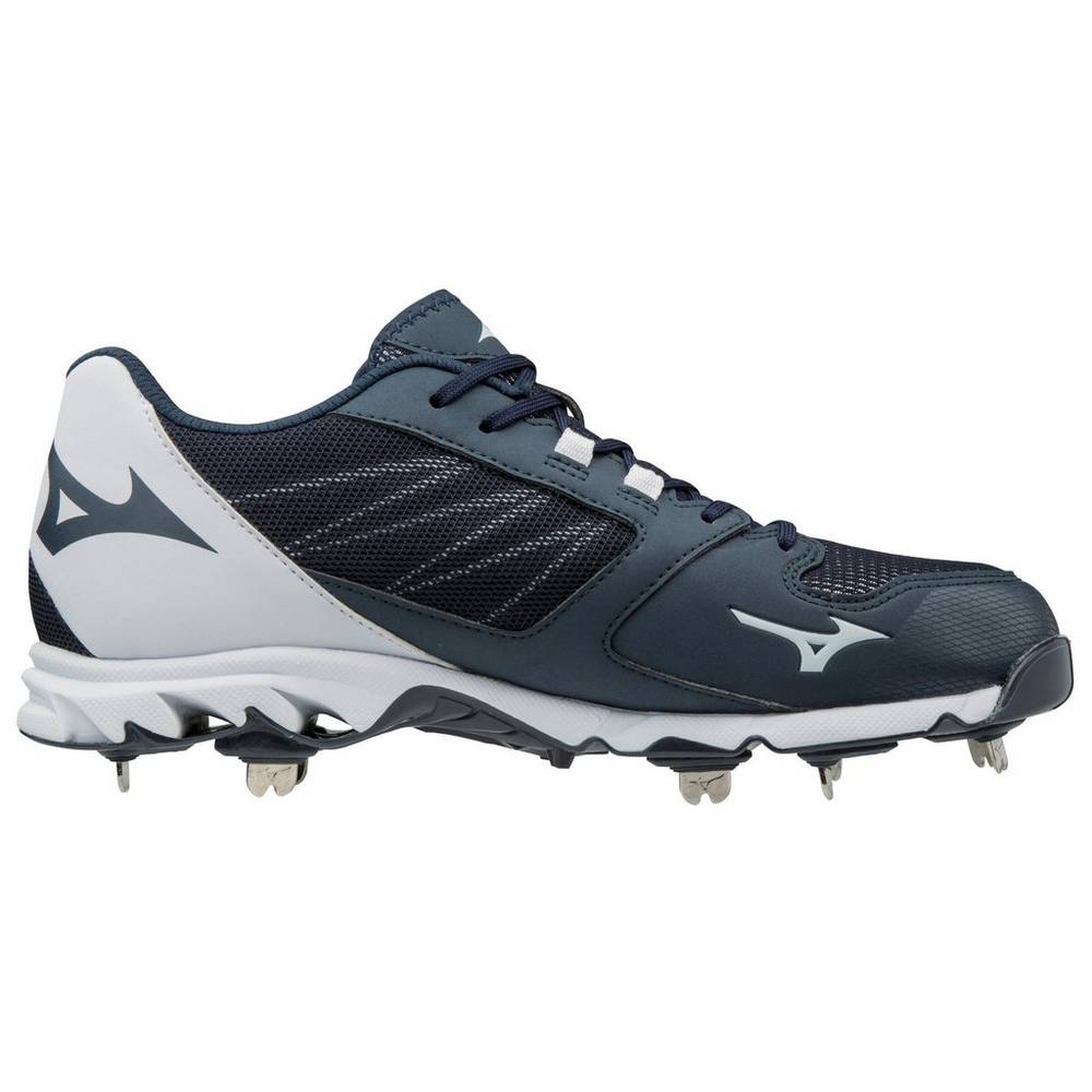 Mizuno 9-Spike Dominant 2 Low Metal Baseball Skor Herr Marinblå Vita | 740813YUX