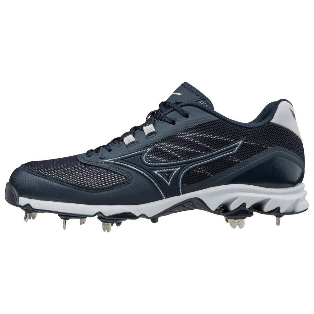 Mizuno 9-Spike Dominant 2 Low Metal Baseball Skor Herr Marinblå Vita | 740813YUX