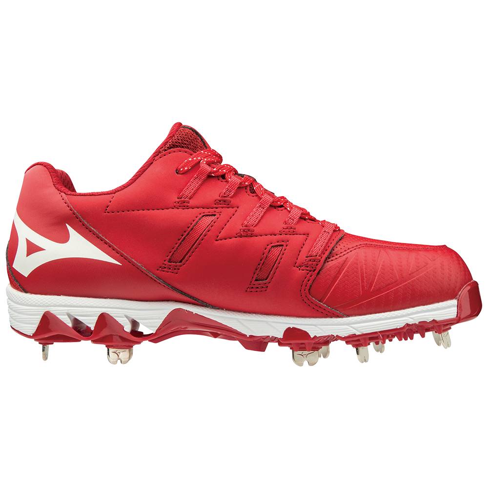 Mizuno 9-Spike Swift 6 Low Metal Baseball Skor Dam Röda Vita | 357429UKG