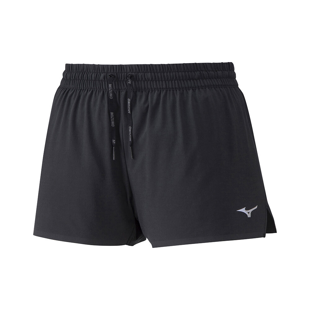 Mizuno Aero 2.5 Löpar Shorts Dam Svarta | 438916EIS