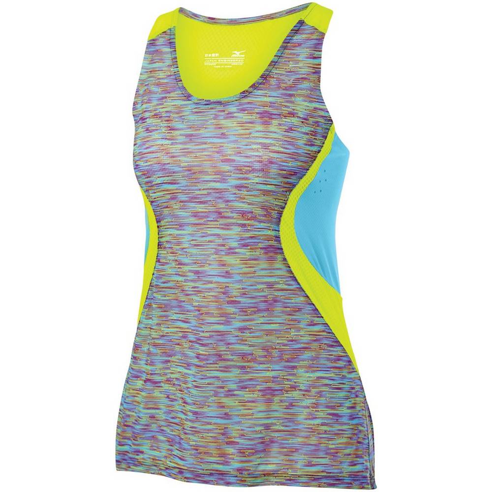 Mizuno Aero Löpar Tank Tops Dam Blå Turkos | 698254YHU