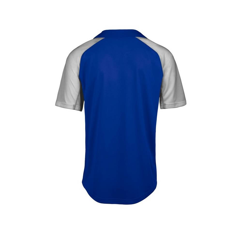 Mizuno Aerolite 2-Button Baseball Jersey Herr Kungsblått Grå | 031869ZIT