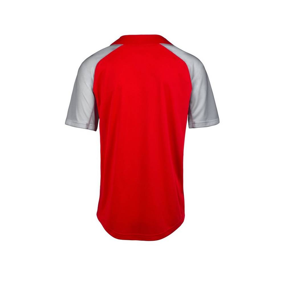 Mizuno Aerolite 2-Button Baseball Jersey Herr Röda Grå | 308951SAP