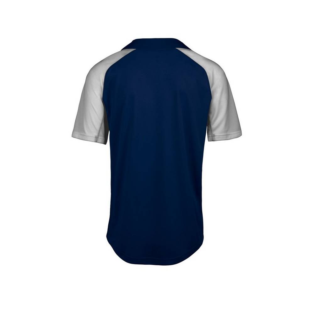 Mizuno Aerolite 2-Button Baseball Jersey Herr Marinblå Grå | 869531URY