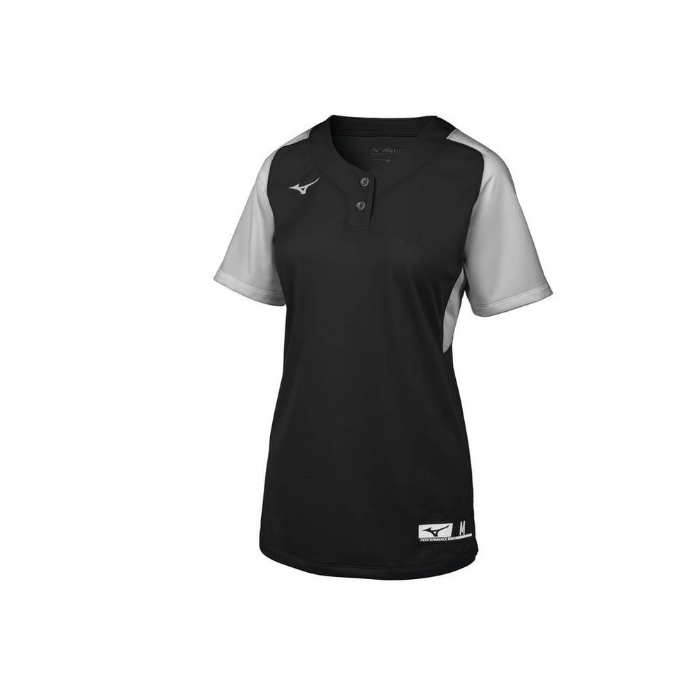 Mizuno Aerolite 2-Button Softball Jersey Dam Svarta Grå | 013726ARF