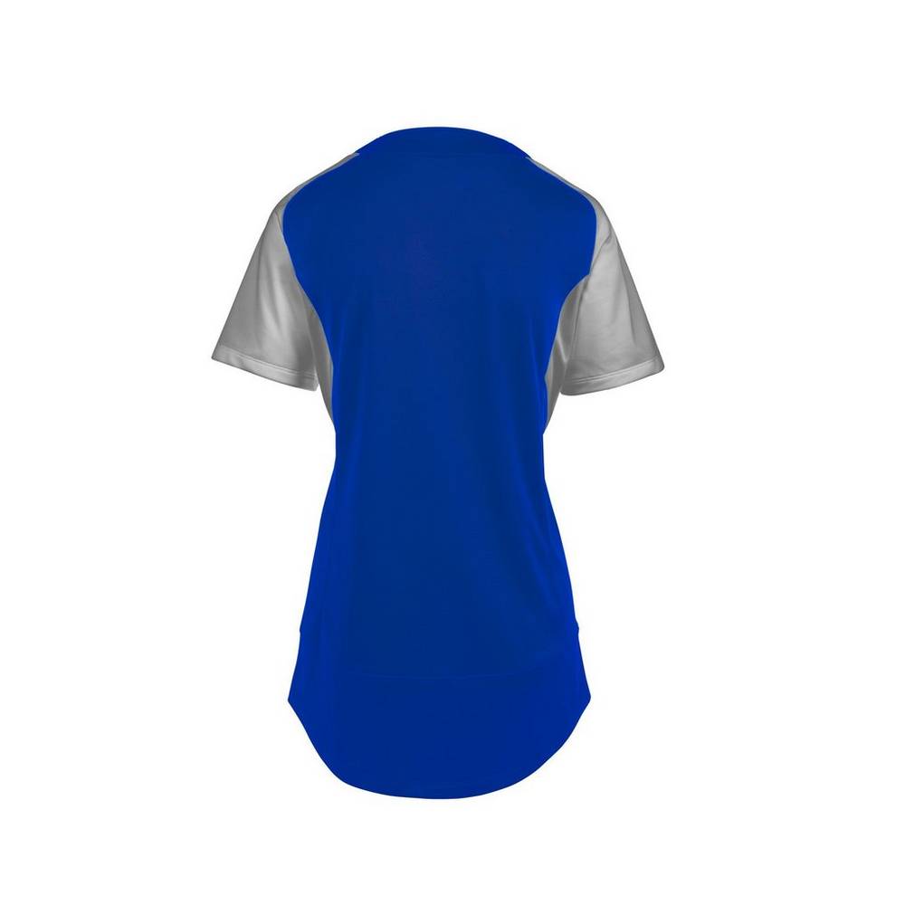 Mizuno Aerolite 2-Button Softball Jersey Dam Kungsblått Grå | 261548OBX