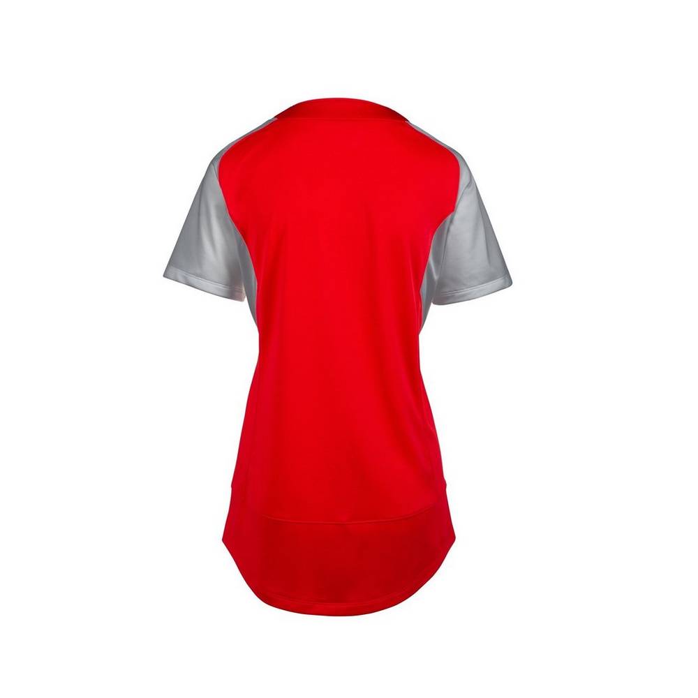 Mizuno Aerolite 2-Button Softball Jersey Dam Röda Grå | 748231OAB