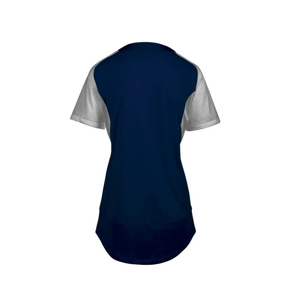 Mizuno Aerolite 2-Button Softball Jersey Dam Marinblå Grå | 824915LPI