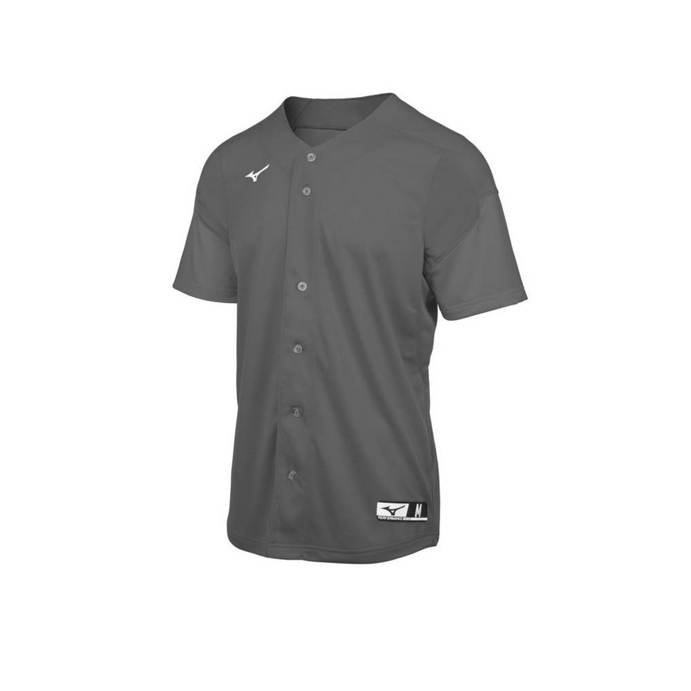 Mizuno Aerolite Full Button Baseball Jersey Herr Grå | 094853XQC