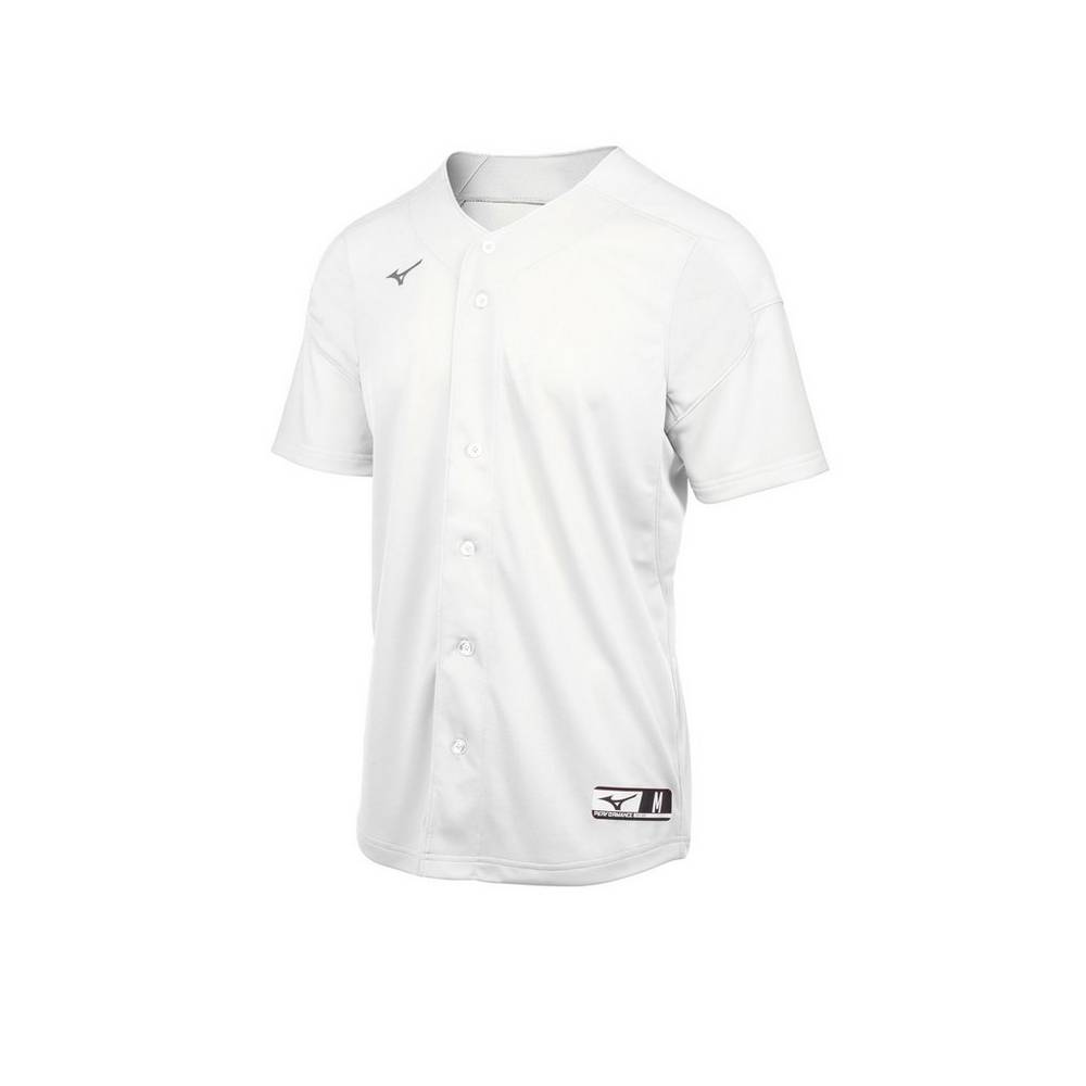 Mizuno Aerolite Full Button Baseball Jersey Herr Vita | 571948EUF