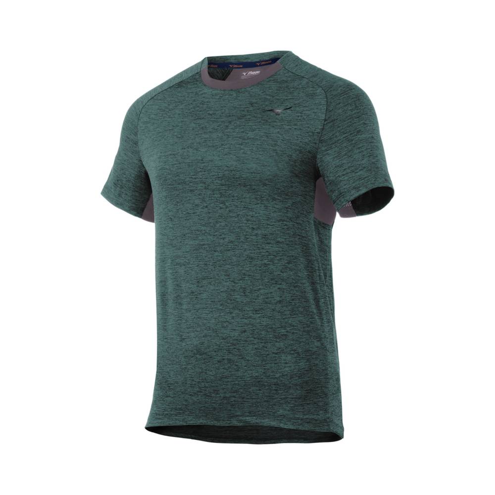 Mizuno Alpha Korta Sleeve T shirts Herr Gröna | 035864OGQ