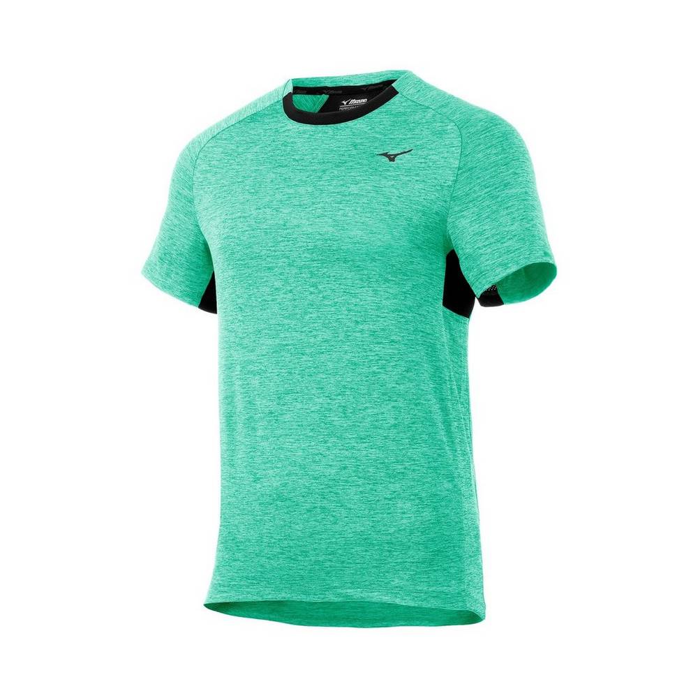 Mizuno Alpha Korta Sleeve T shirts Herr Gröna Svarta | 049783QMC