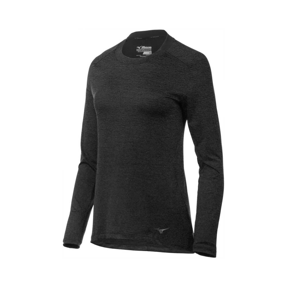 Mizuno Alpha Long Sleeve Blast Dam Svarta | 054362HFB