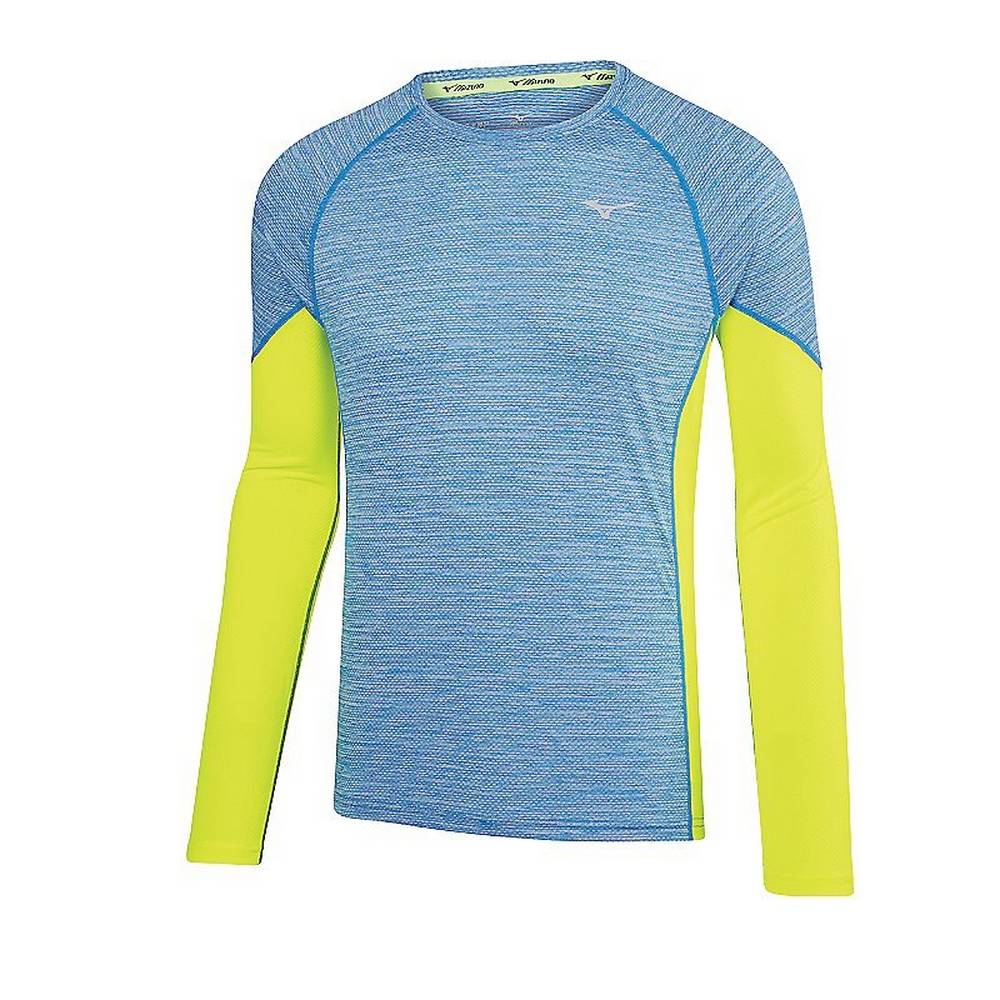 Mizuno Alpha Long Sleeve Blast Herr Blå Gula | 067835CQV