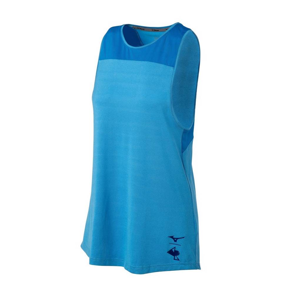 Mizuno April Ross Luxe Tank Tops Dam Blå | 712098UCI