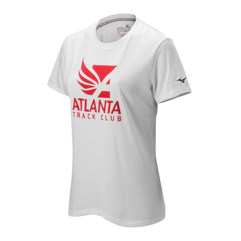 Mizuno Atlanta Track Club 50/50 Löpar T shirts Dam Vita | 264075KPG