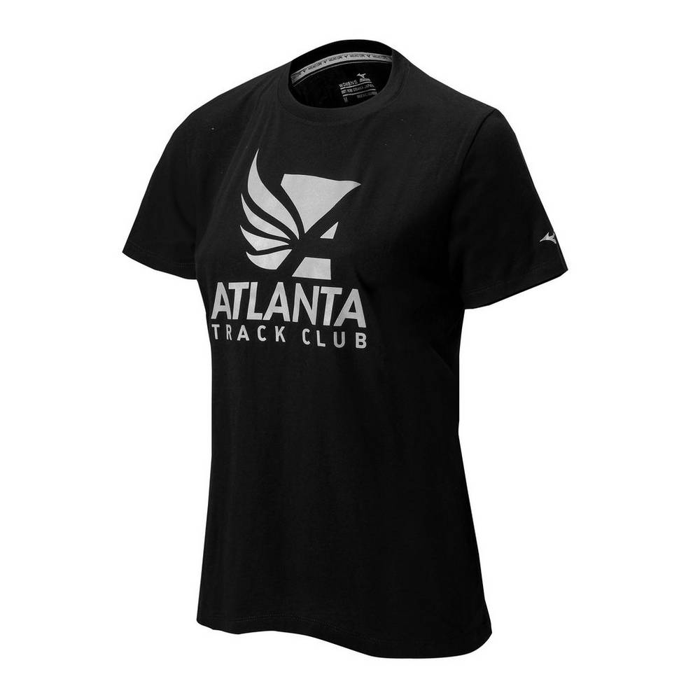 Mizuno Atlanta Track Club 50/50 Löpar T shirts Dam Svarta | 387691WSN