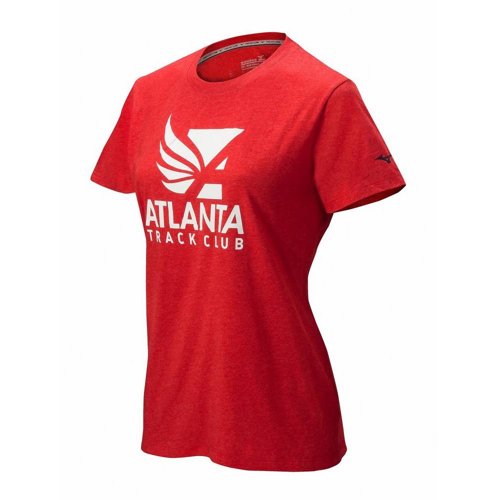 Mizuno Atlanta Track Club Sport Löpar T shirts Dam Röda | 743120TCP