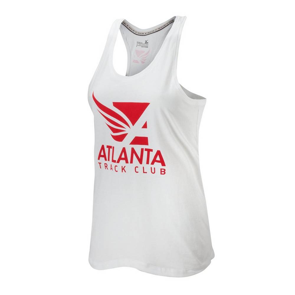 Mizuno Atlanta Track Club Sport Löpar Tank Tops Dam Vita | 812375EPA