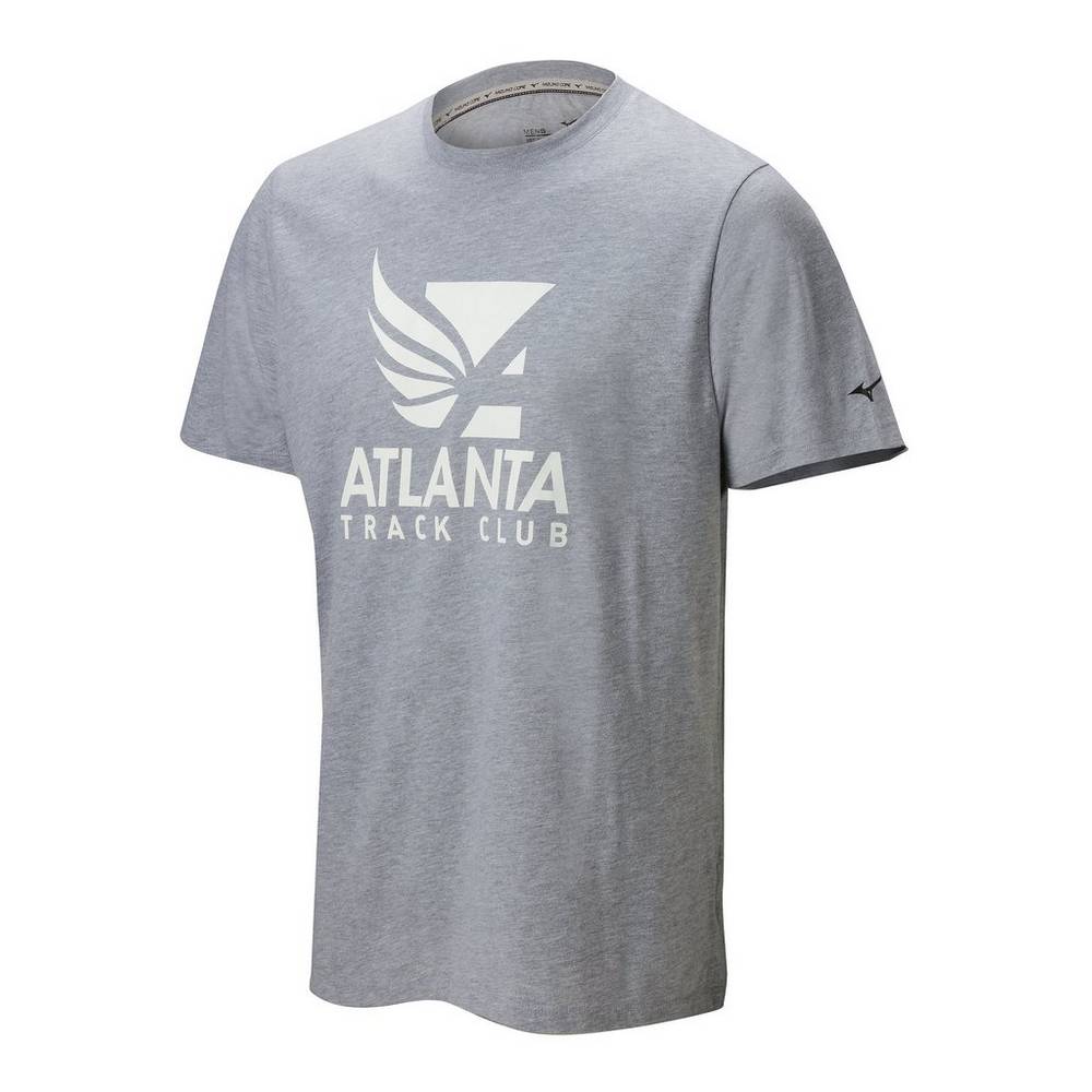 Mizuno Atlanta Track Club Sport T shirts Herr Grå | 798324ZRV