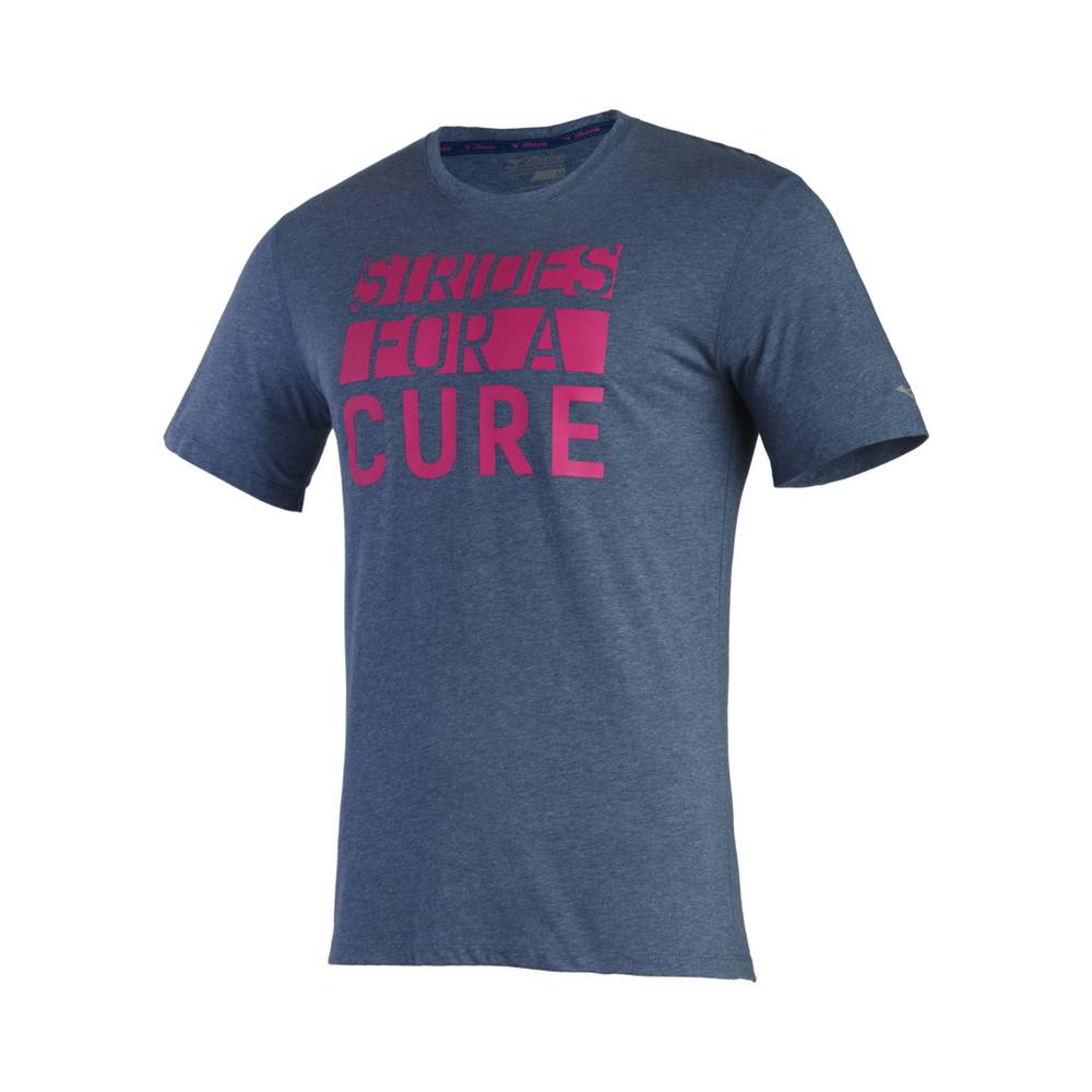 Mizuno BCRF STRIDES INSPIRE T shirts Herr Blå | 618940YWX