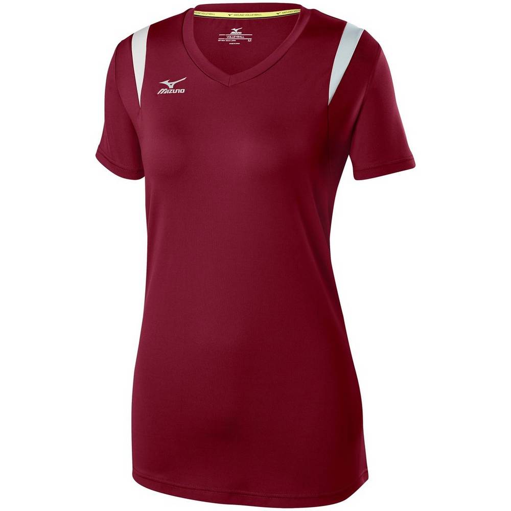 Mizuno Balboa 5.0 Long Sleeve Volleyball Jersey Dam Vinröda Silver | 068432UVZ