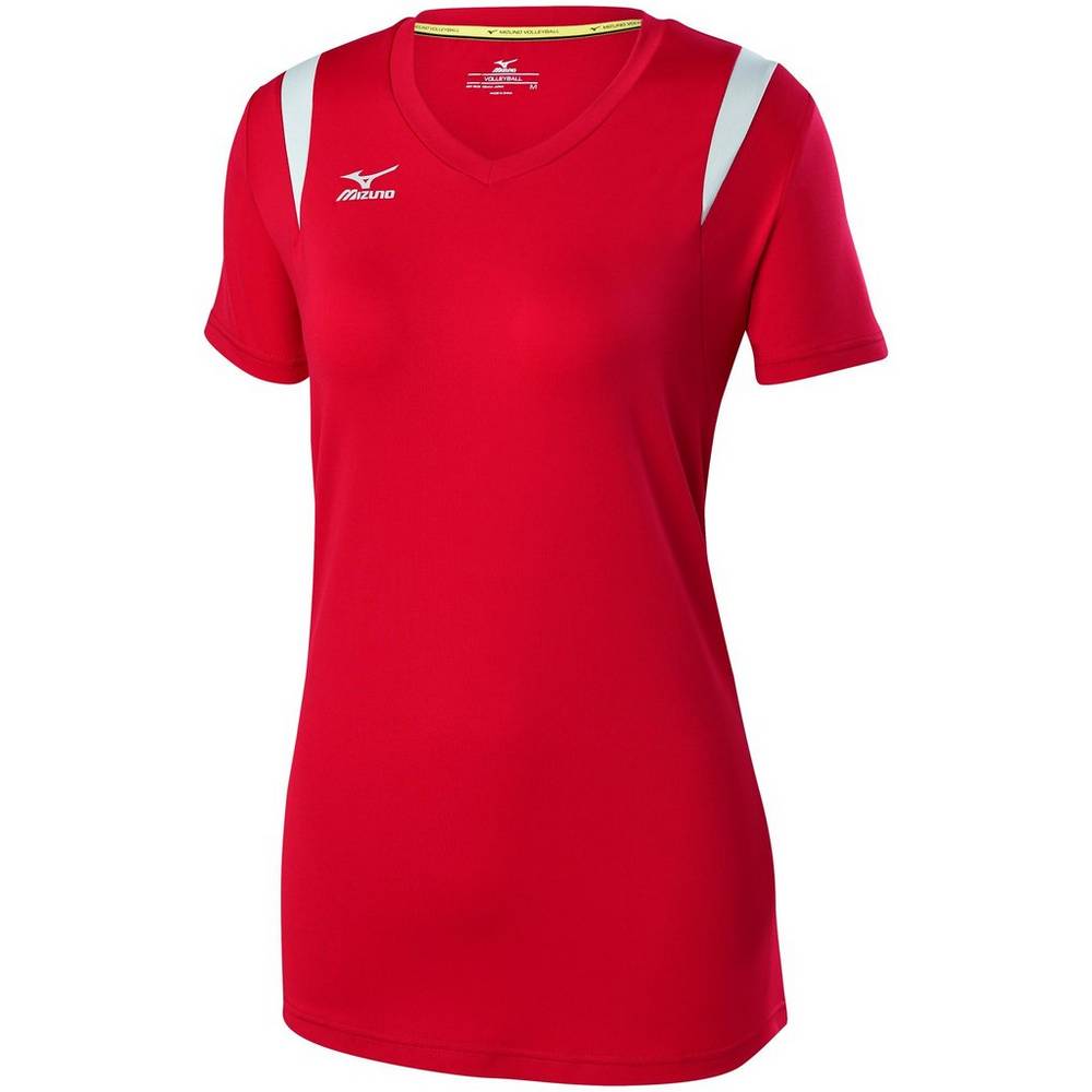 Mizuno Balboa 5.0 Long Sleeve Volleyball Jersey Dam Röda Silver Grå | 357160ATE