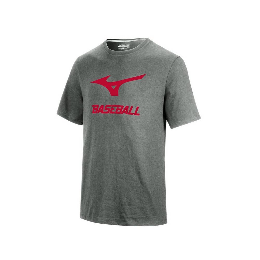 Mizuno Baseball Tryck Baseball T shirts Herr Grå | 682915ITP