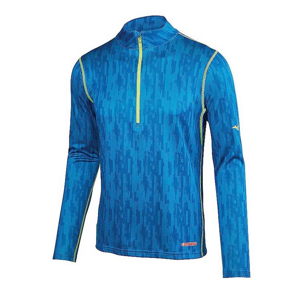 Mizuno Breath Thermo Base Layer Herr Blå Gula | 269410GVJ