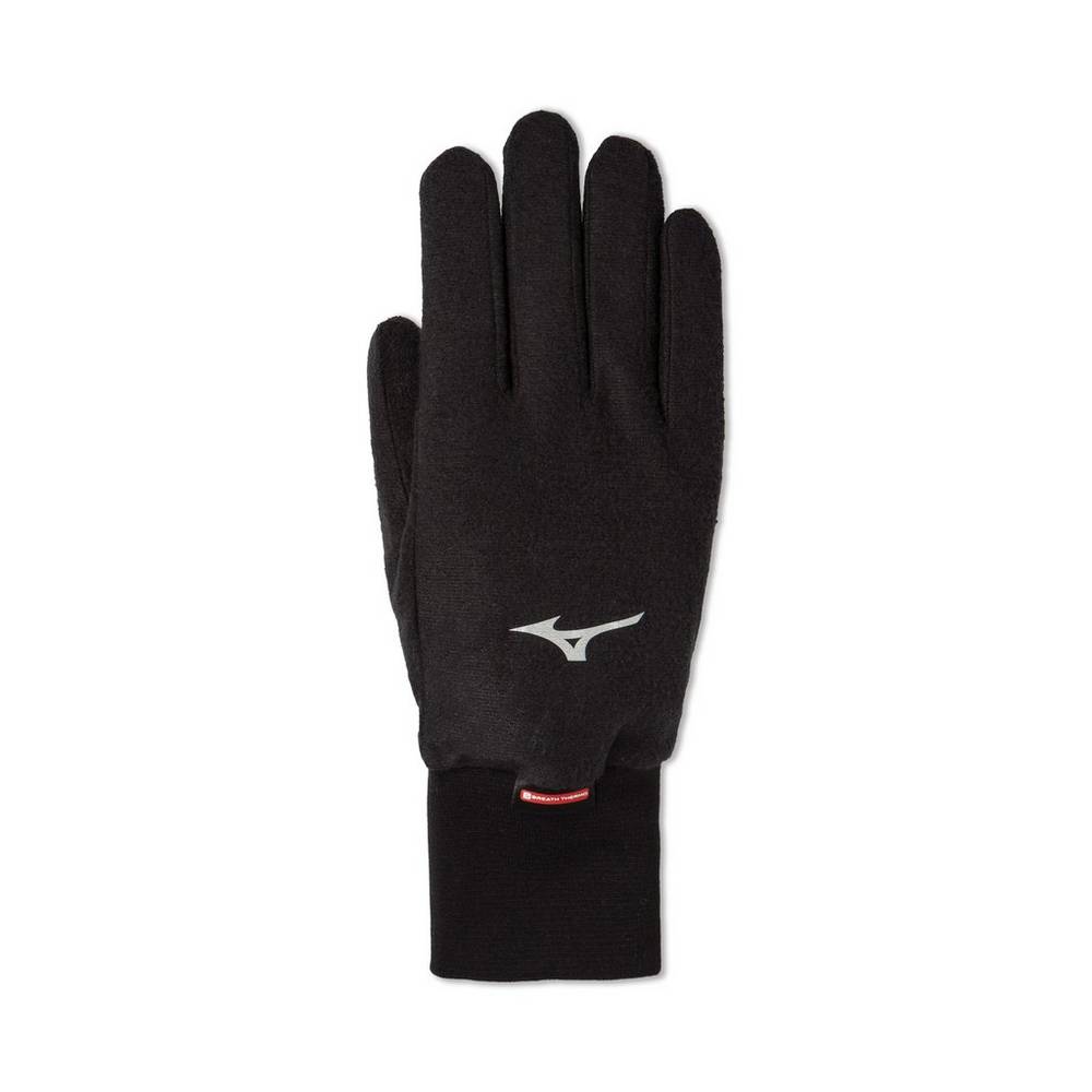 Mizuno Breath Thermo Fleece Handskar Herr Svarta | 951862PYF