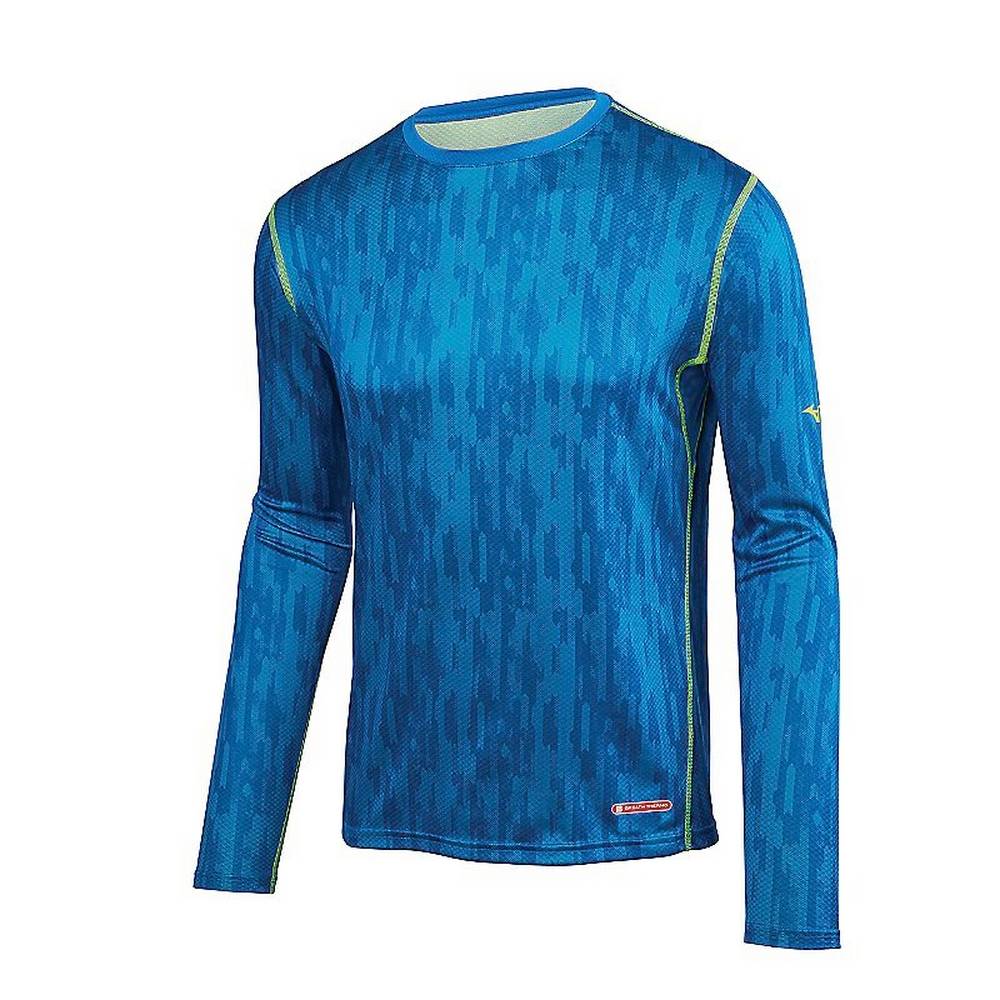 Mizuno Breath Thermo Löpar Base Layer Herr Blå Gula | 620917EAO