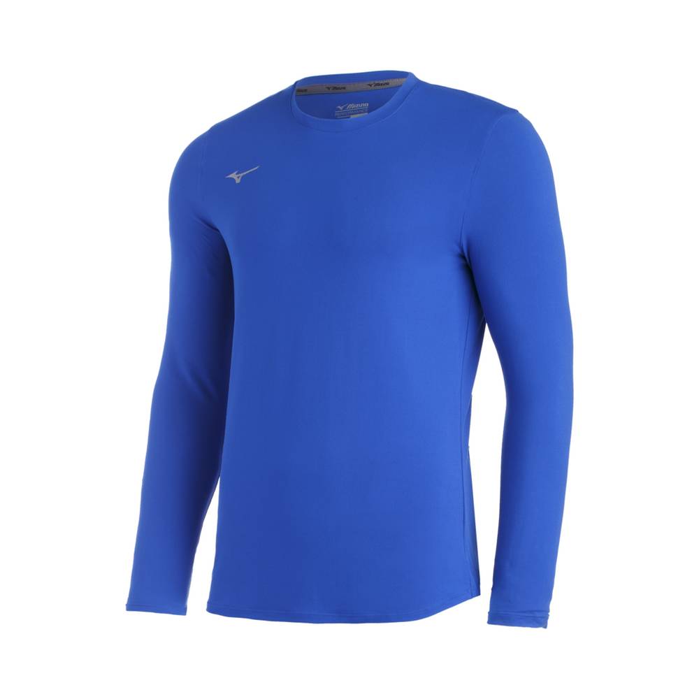 Mizuno Comp Diamond Long Sleeve Crew Baseball Blast Herr Kungsblått | 792148UIQ