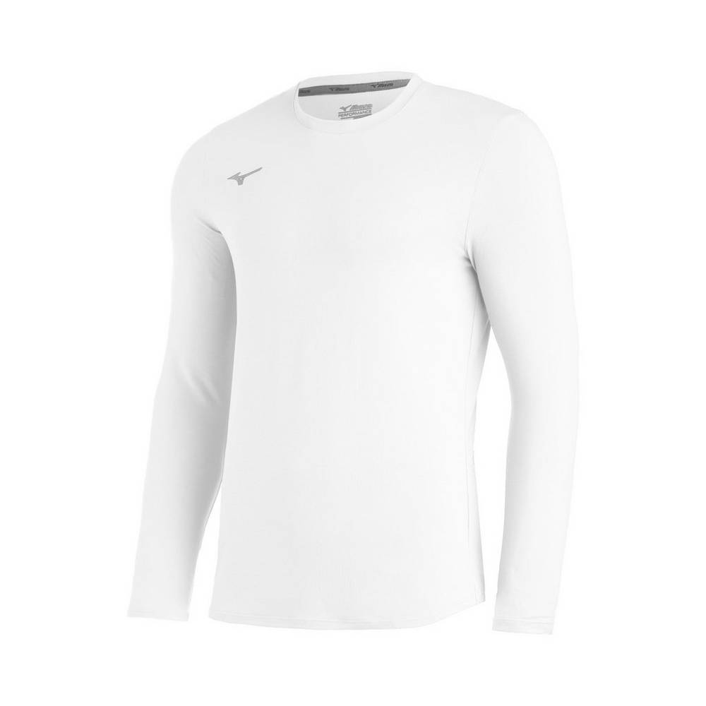 Mizuno Comp Diamond Long Sleeve Crew Baseball Blast Herr Vita | 938652NAB