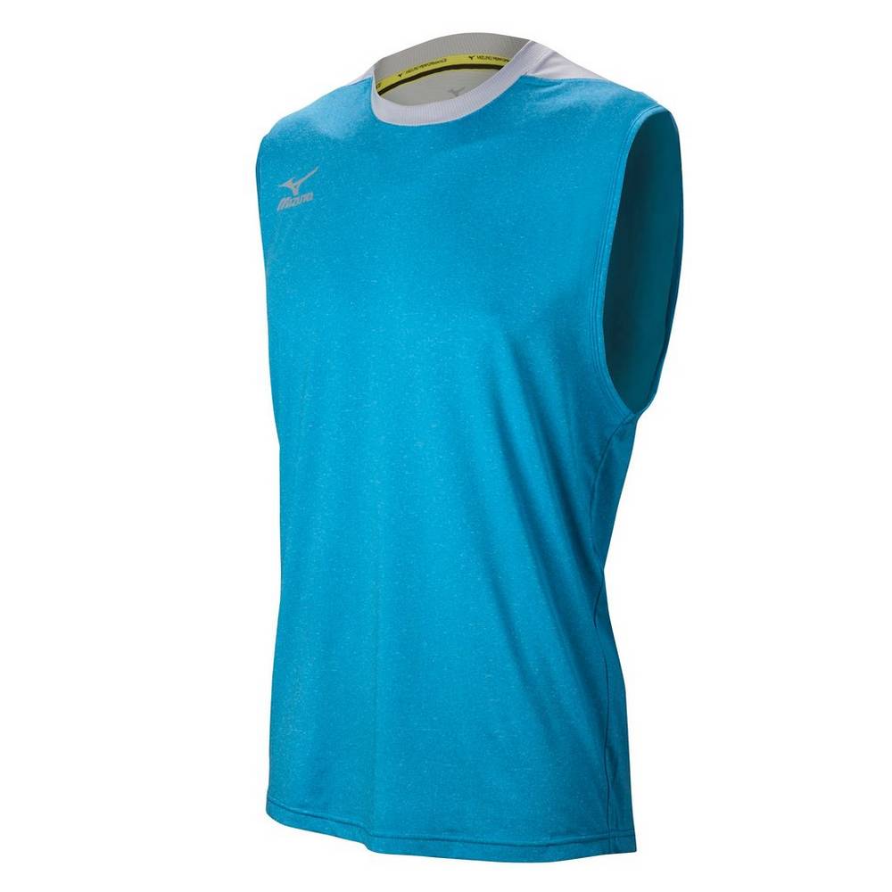 Mizuno Cutoff Jersey Herr Blå Silver | 285906TSY