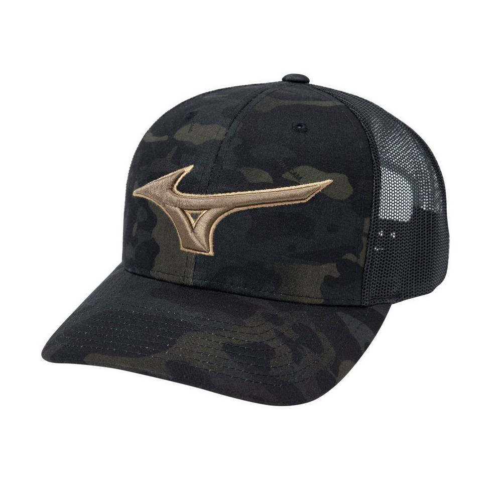 Mizuno Diamond Trucker Baseball Hatt Herr Svarta Camo | 538140BNY