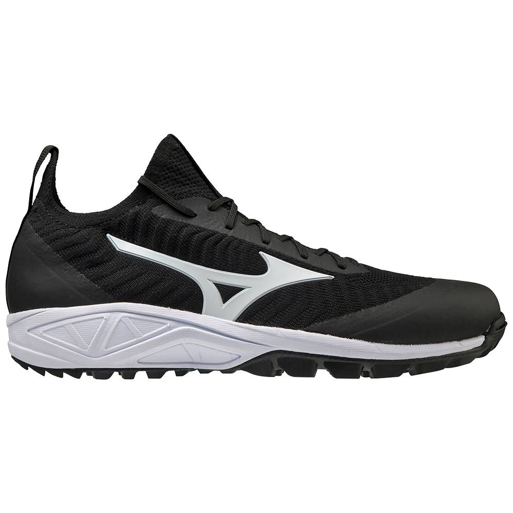 Mizuno Dominant AS Knit All Surface Low Turf Baseball Skor Herr Svarta Vita | 026847WSK