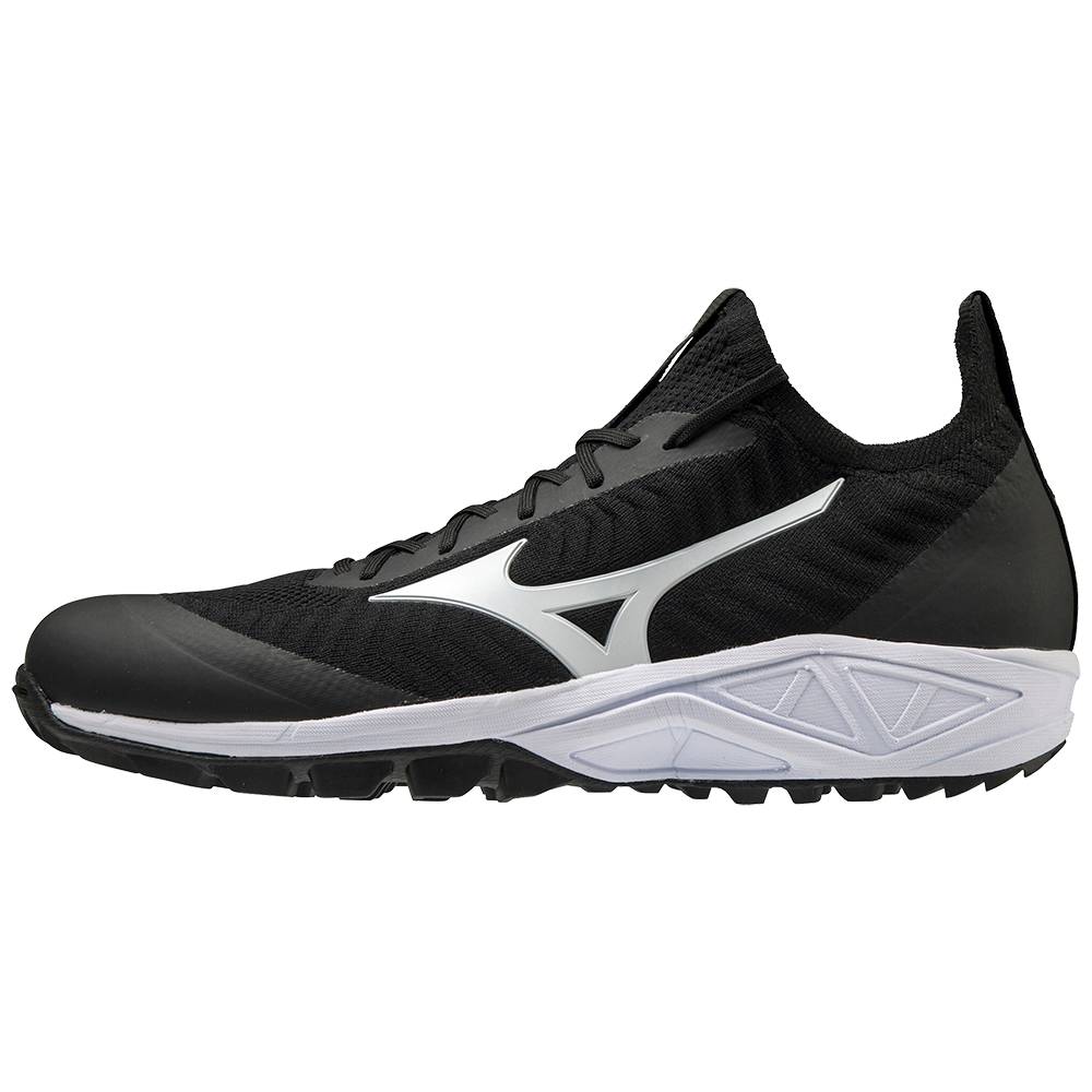 Mizuno Dominant AS Knit All Surface Low Turf Baseball Skor Herr Svarta Vita | 026847WSK